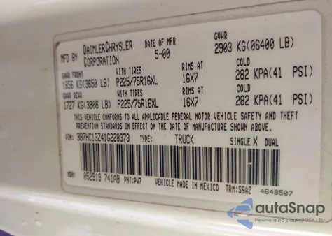 2001 Dodge Ram 1500 St z USA, uszkodzony, nr VIN 3B7HC13Z41G228378